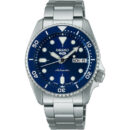 Seiko 5 Sports SKX Street Denim Blue Dial Silver Steel Strap Watch for Men - SRPL77K1